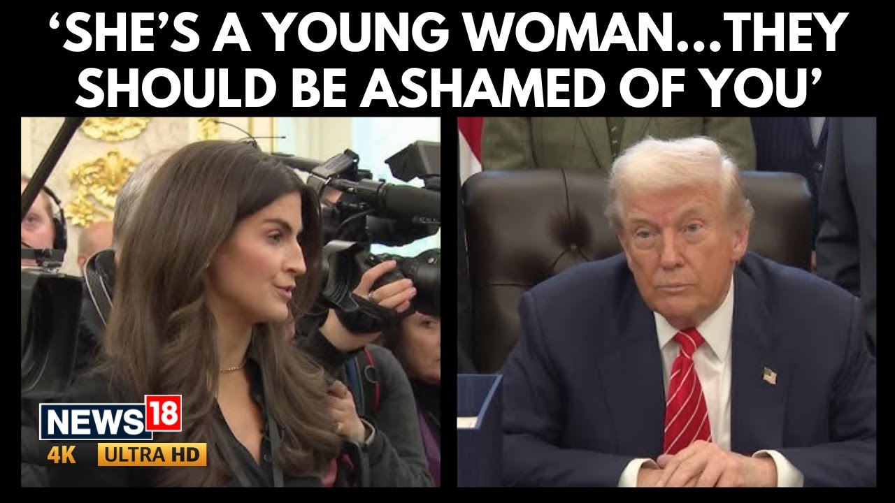 Trump Attacks CNN’s Kaitlan Collins After Epstein Question at White House | 4K | N18G