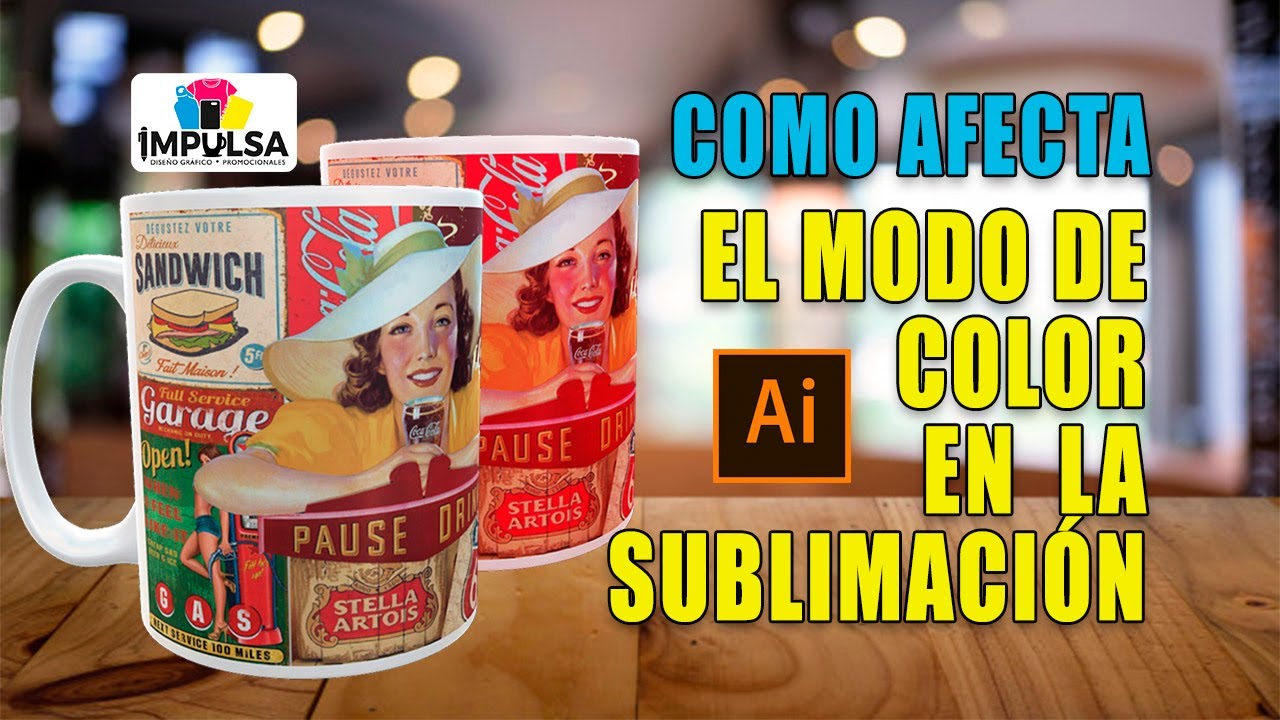 Sublimación de TAZA  Modo CMYK en illustrator