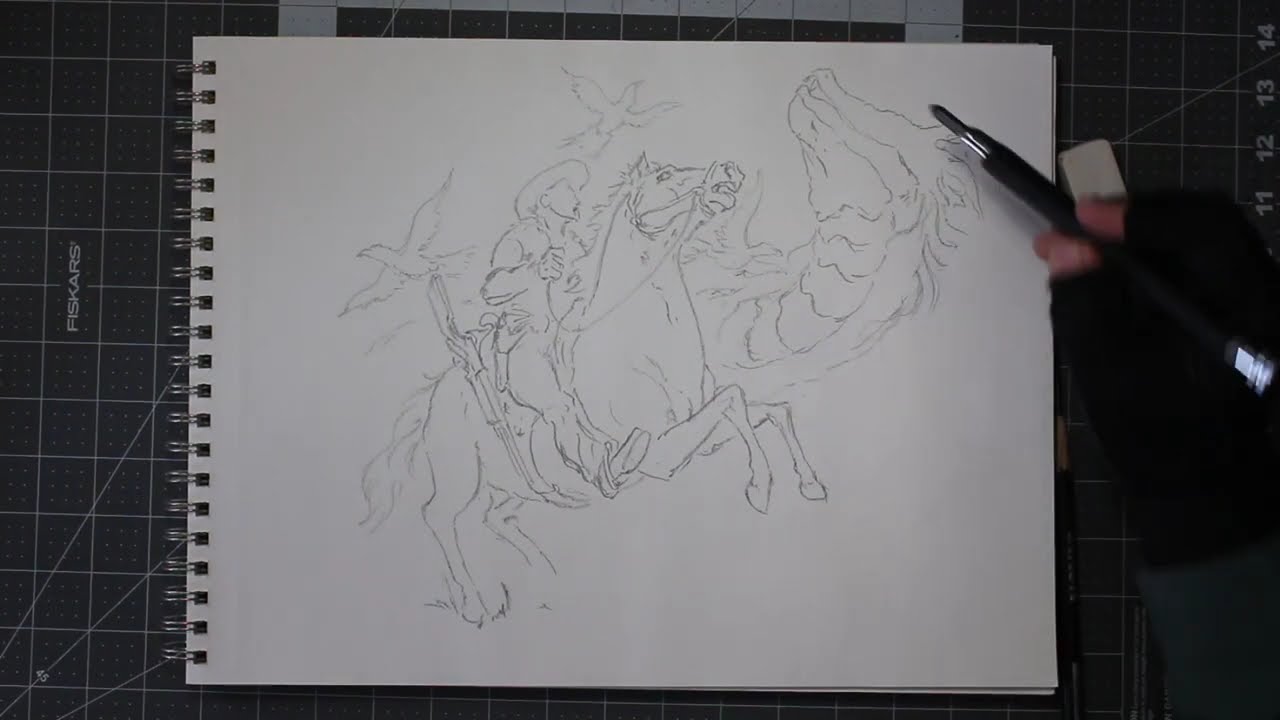 Drawing a Rider and the Dragon
