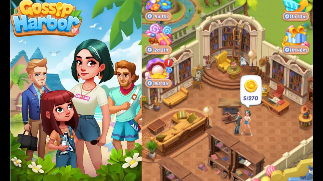 Gossip Harbor : Merge Game /🍰☕️ Day 70 Level 61-62 Part 70🥖🍞