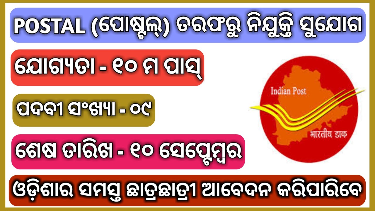 Latest Govt Job in Odisha 2021 |  Odisha Govt Jobs 2021 | Odisha Job Updates 2021 | Job in Odisha |