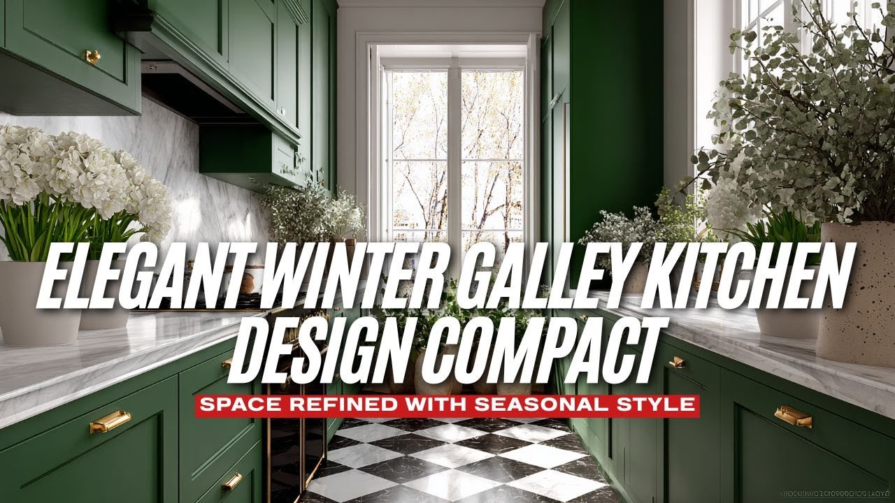 Elegant Winter Galley Kitchen Design Compact Space Refined with Seasonal Style