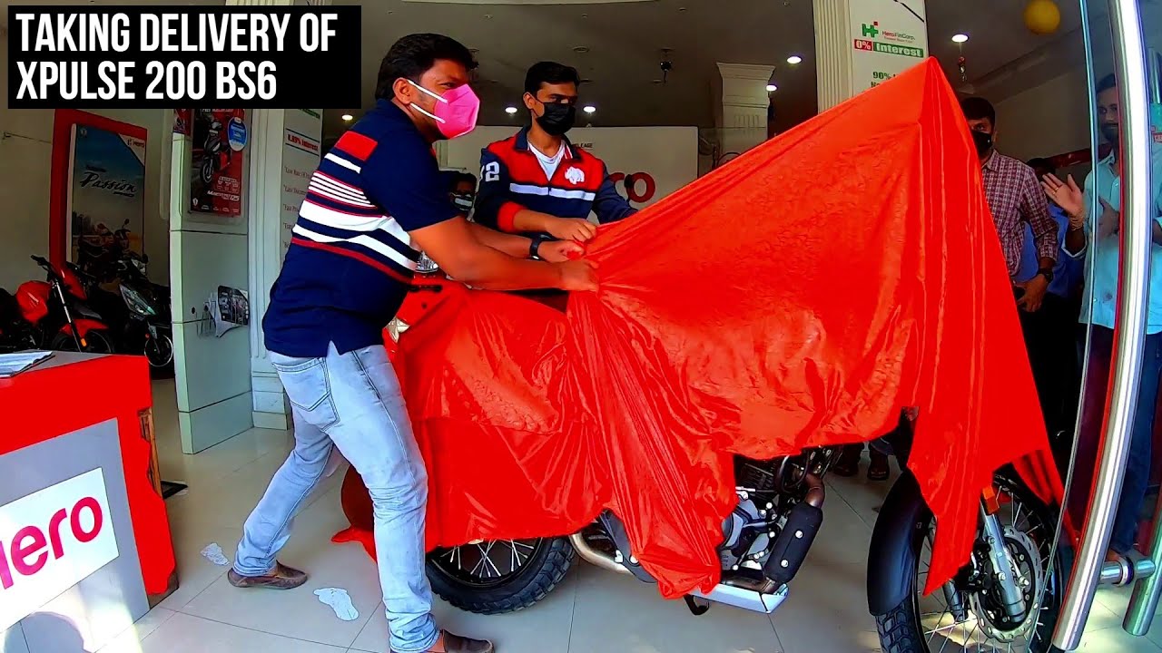 Taking Delivery of Hero Xpulse 200 BS6 Bike Tips Telugu Vlog #1 #DinosVaultTelugu