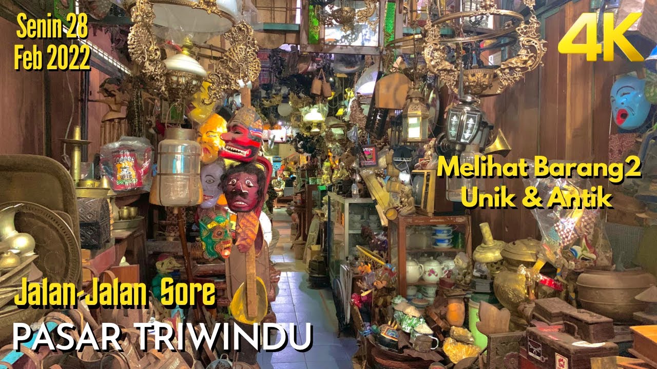Pasar Triwindu, Solo, Central Java (Unique and Antique Market) 4K Walking 2022