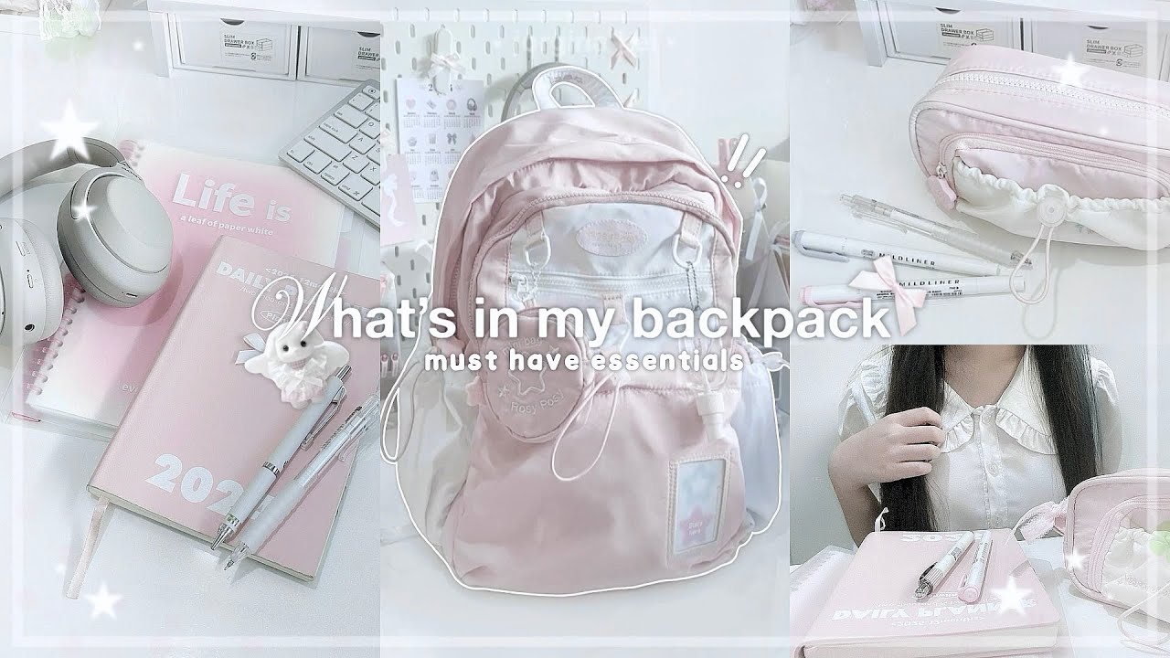 what&rsquo;s in my backpack 🎀🍀 | back to school essentials guide (pencil case, emergency kit) | jorginakei
