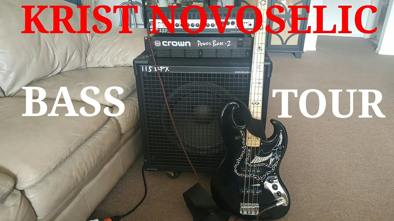 KRIST NOVOSELIC BASS NIRVANA TOUR IBANEZ BLACK EAGLE