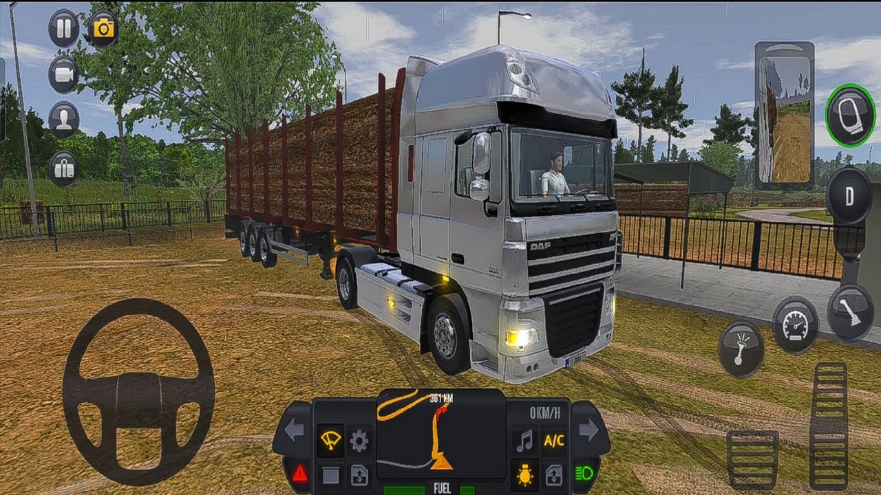 Logs Transport in Rainy Weather - Truck Simulator Ultimate - Truck Driving Game - Mobile Gameplay 