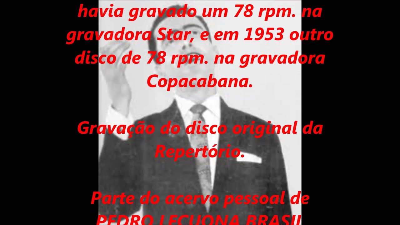 ANÍSIO SILVA - TUDO FOI ILUSÃO (Repertório 1956) - SÉRIE RELÍQUIAS - acervo de PEDRO LECUONA