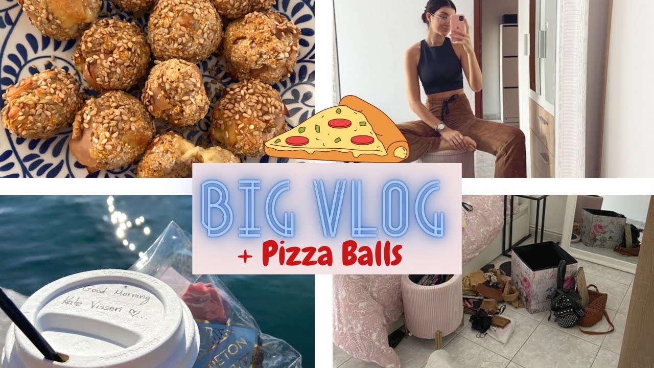 VLOG ΤΕΡΑΣΤΙΟ | + HEALTHY PIZZA BALLS | Katerina Visseri