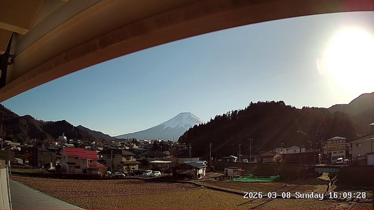 富士山ライブカメラ 山梨県富士吉田市 Yaamanashi Fujiyoshida Live camera.world.cam