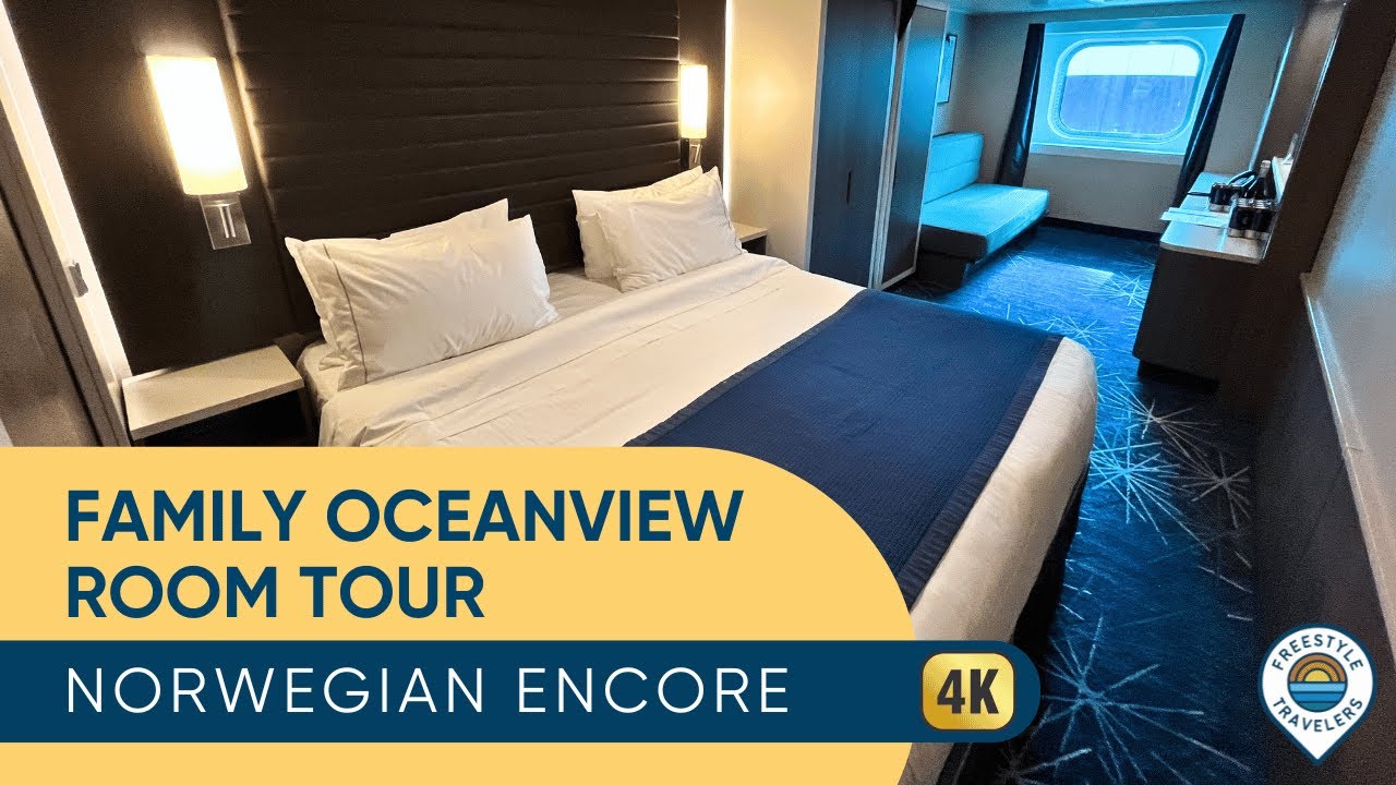 Norwegian Cruise Line Family Oceanview Stateroom Tour | Norwegian Encore Oceanview Room 5780