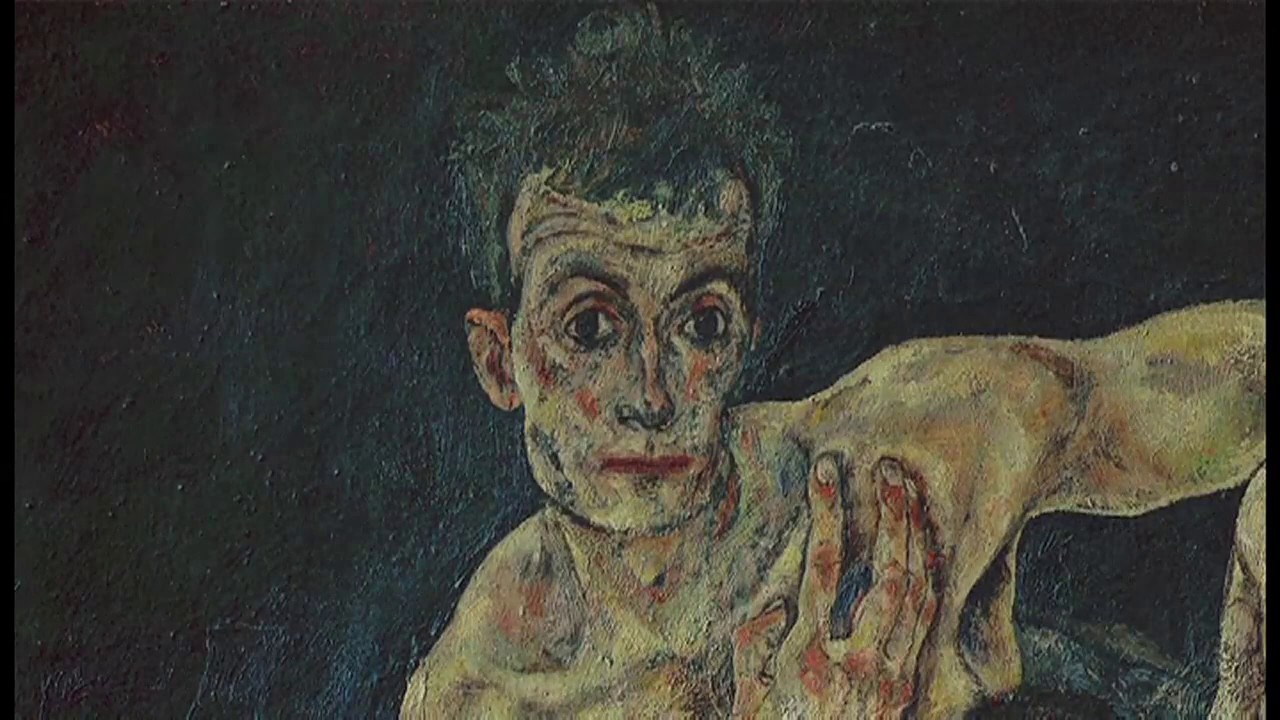 シーレ《カール・グリュンヴァルトの肖像》1917年