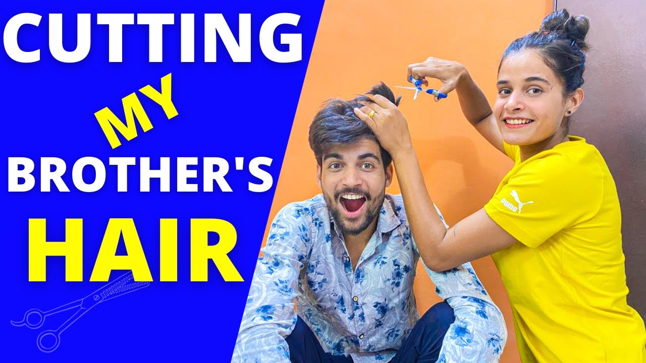 Cutting my brother's hair 🤣 | My first vlog | Lockdown hair cut | Preeti Mishra |