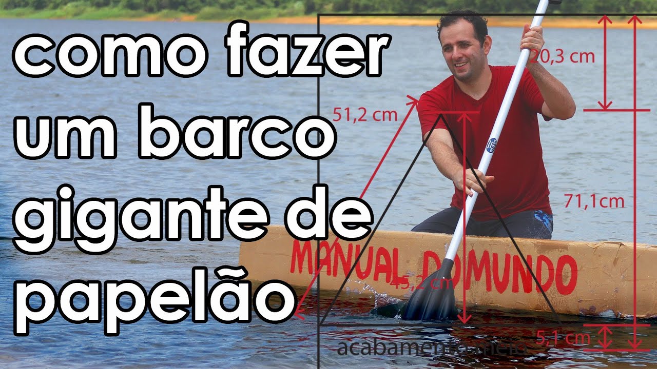 Aprenda a fazer um barco gigante de papelão