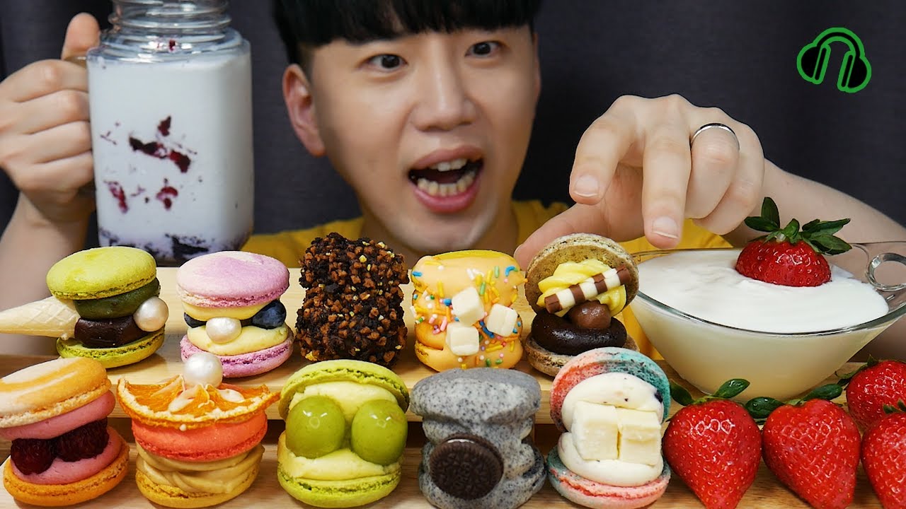 ENG 역대급 마카롱 뚱카롱인가요.. 조용한먹방 My favorite korean Macaron... Mukbang ASMR DoNam