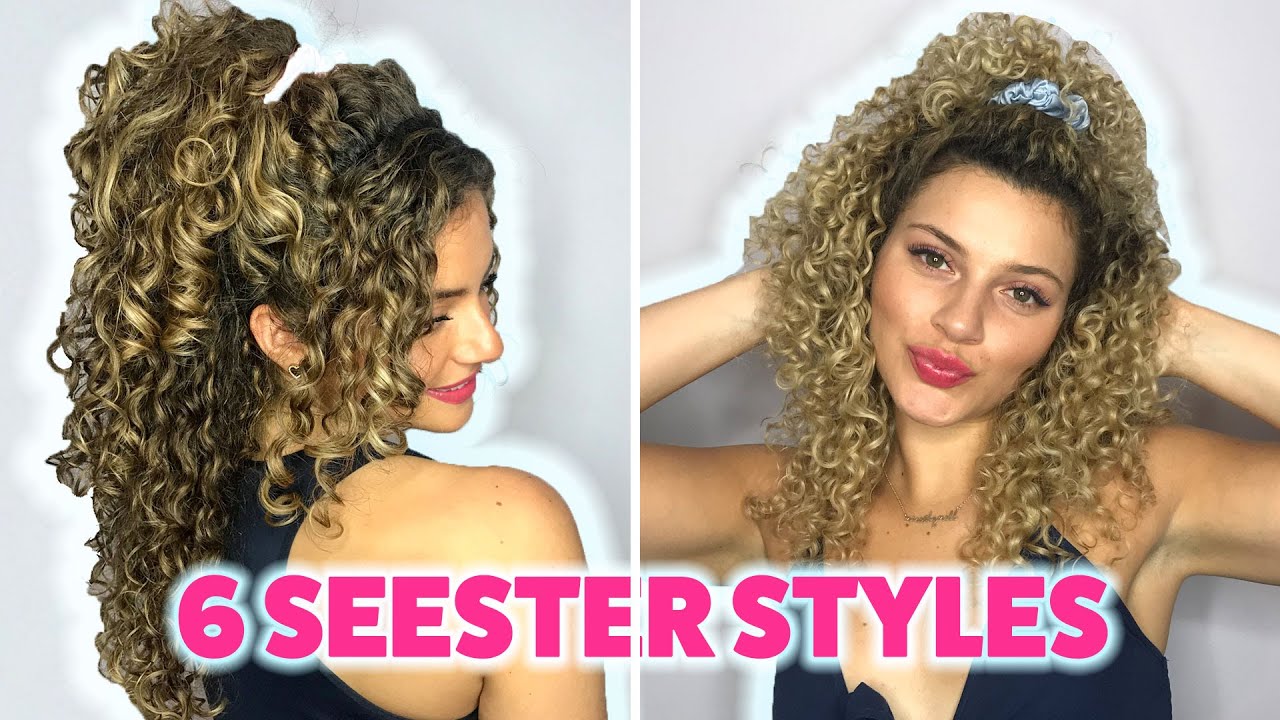 6 SEESTER SUMMER CURLY HAIRSTYLES USING SCRUNCHIES (FOR LONG AND SHORT HAIR)