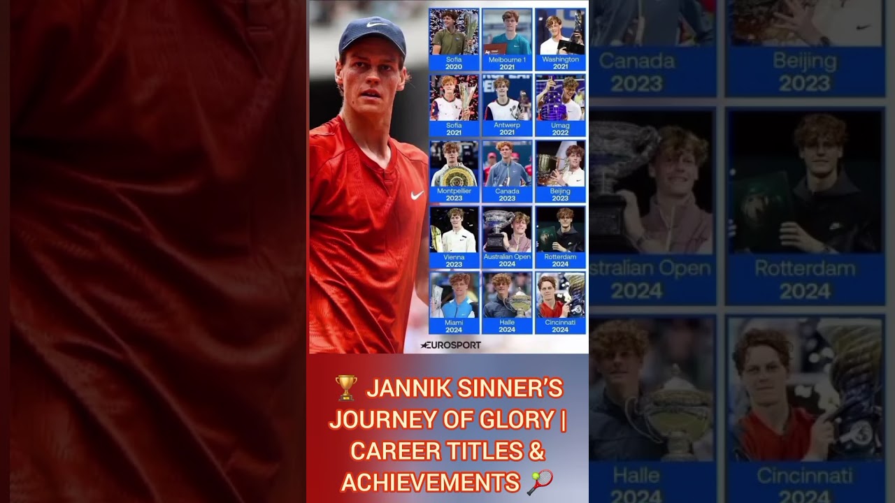 🏆 Jannik Sinner&rsquo;s Journey of Glory | Career Titles & Achievements 🎾