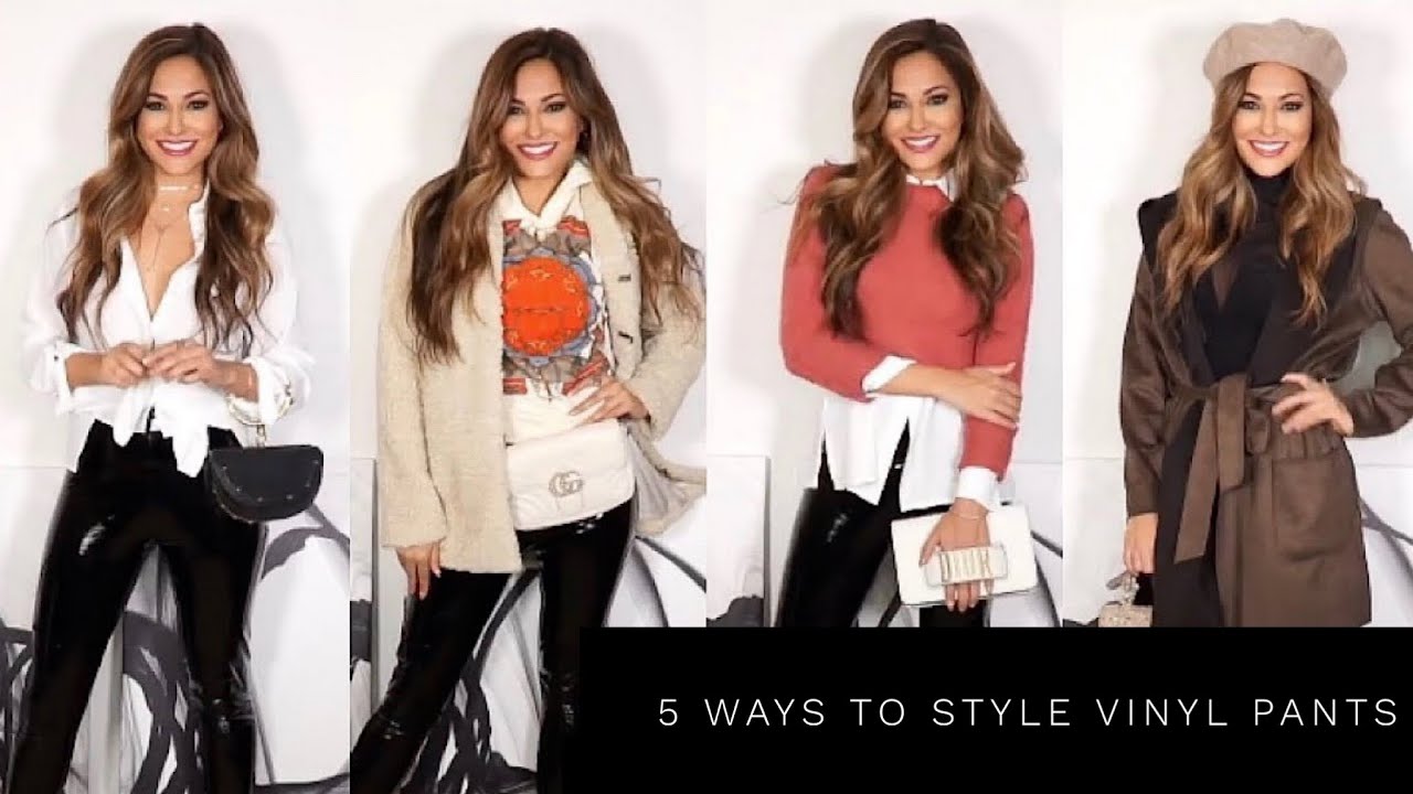 5 WAYS TO STYLE VINYL PANTS | Lina Noory