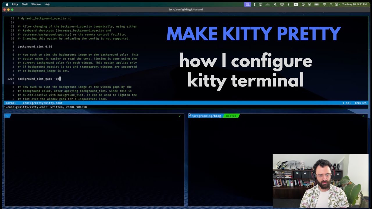 Beautiful Kitty terminal config, from scratch