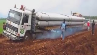 DANGEROUS Heavy Overloaded trucks accident Daredevil Trucks fail