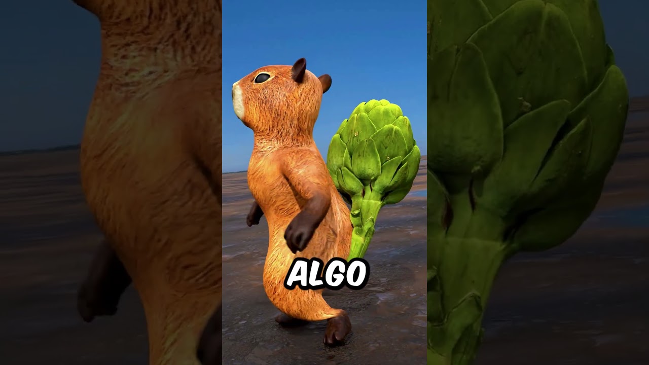 CAPIBARA TIENE UNA ALCACHOFA PEGADA EN EL TRASERO