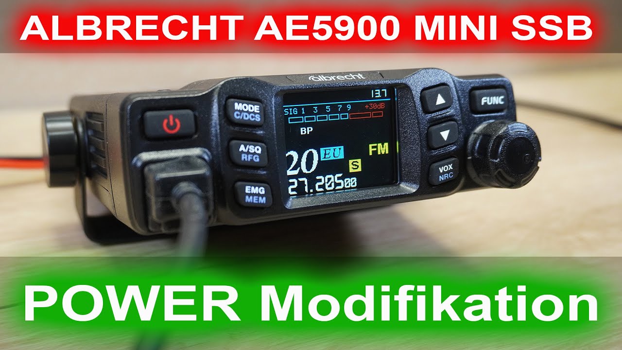 Albrecht AE5900 MINI SSB - POWER MODIFIKATION ⚡ für SSB und FM/AM #cbfunk #albrecht #blackout