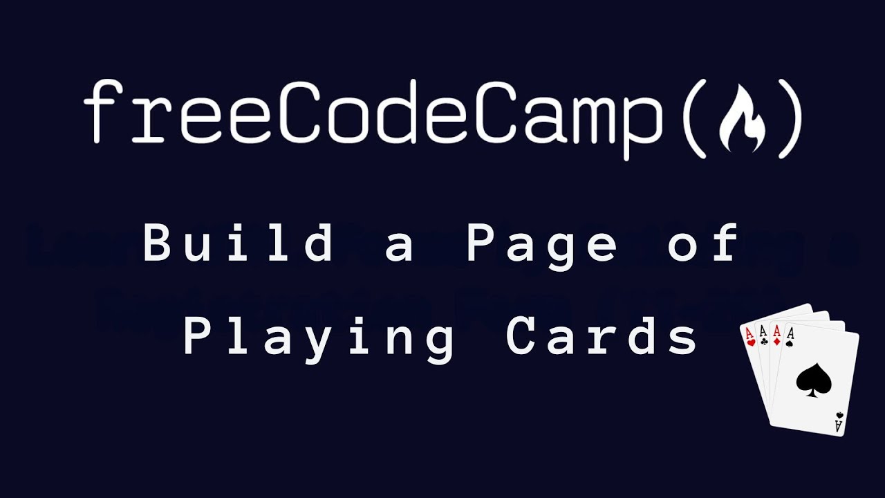 freeCodeCamp - Build a Page of Playing Cards
