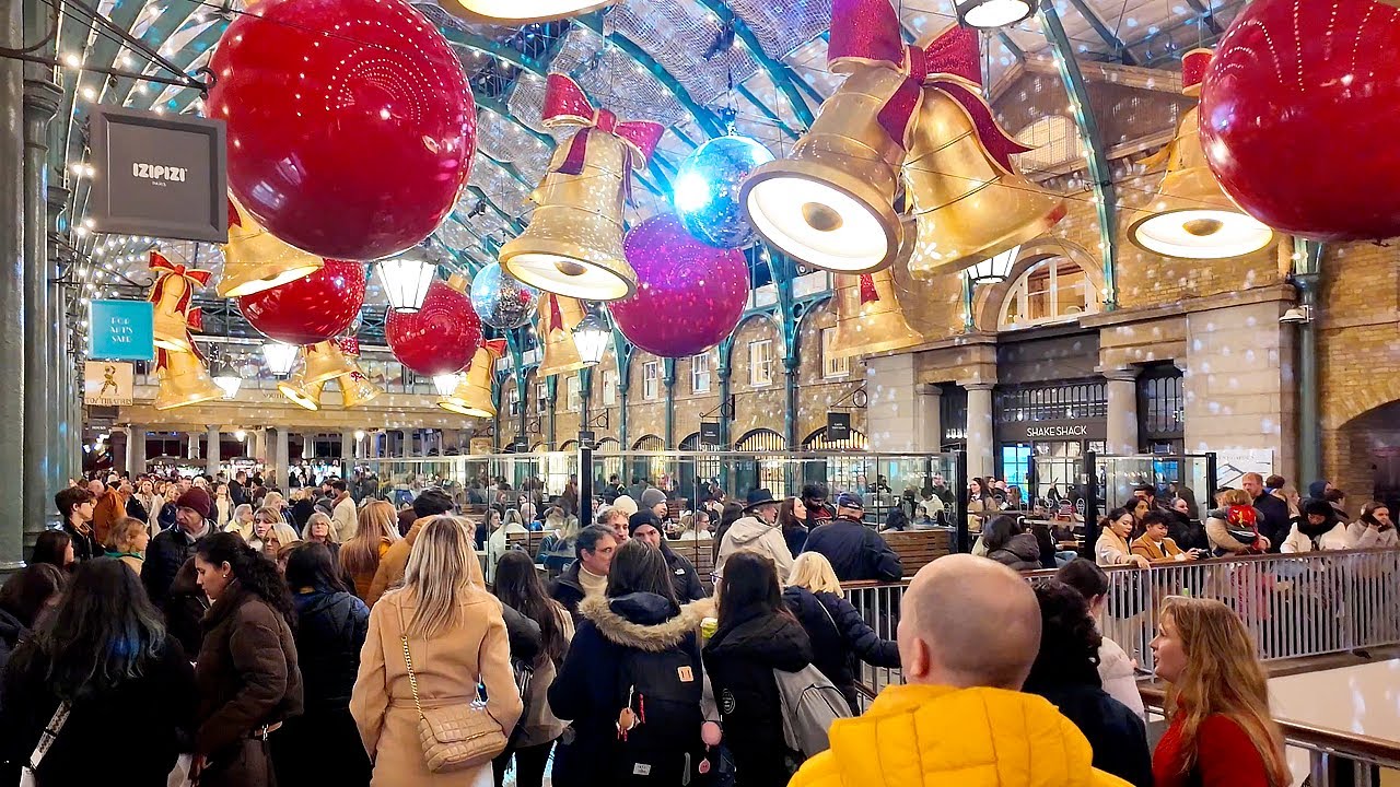🎄London’s Iconic Covent Garden Christmas Lights 2024 |✨LONDON CHRISTMAS Lights Tour [4K]