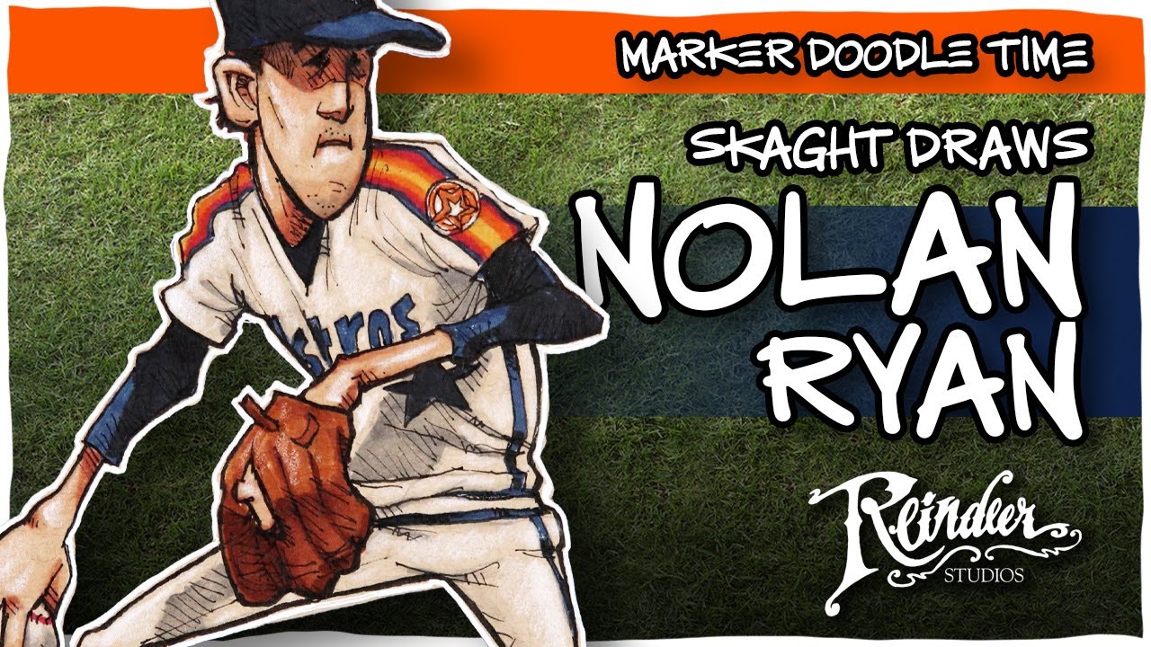 Nolan Ryan | Marker Doodle Monday