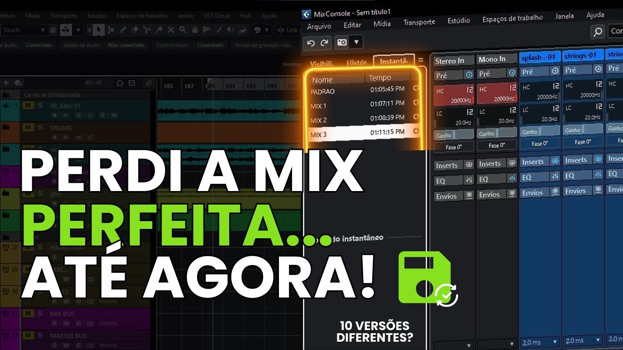 Você Conhece os 3 Segredos para Salvar e Recuperar Suas Mix no Cubase 14?