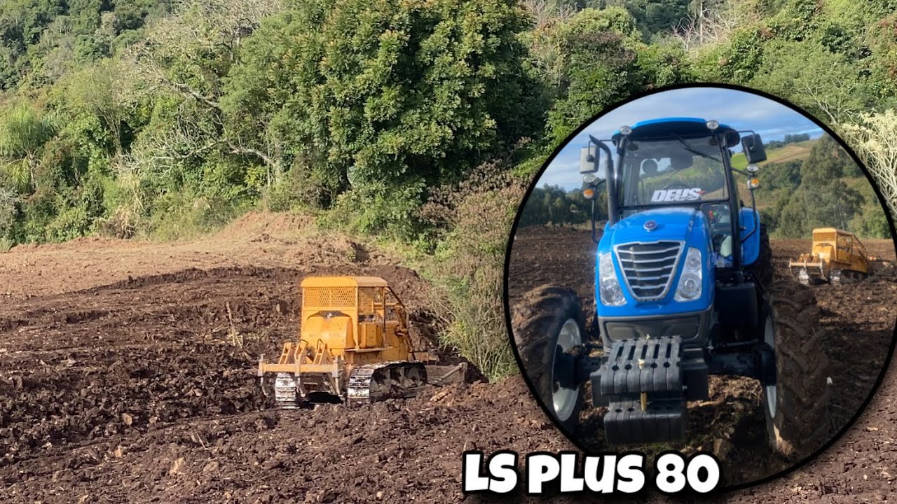 ABRINDO LAVOURA COM O TRATOR ESTEIRA E LS PLUS 80 2025