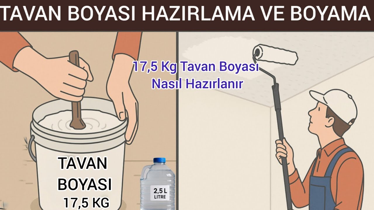 Tavan Boyası Hazırlama ve Uygulama