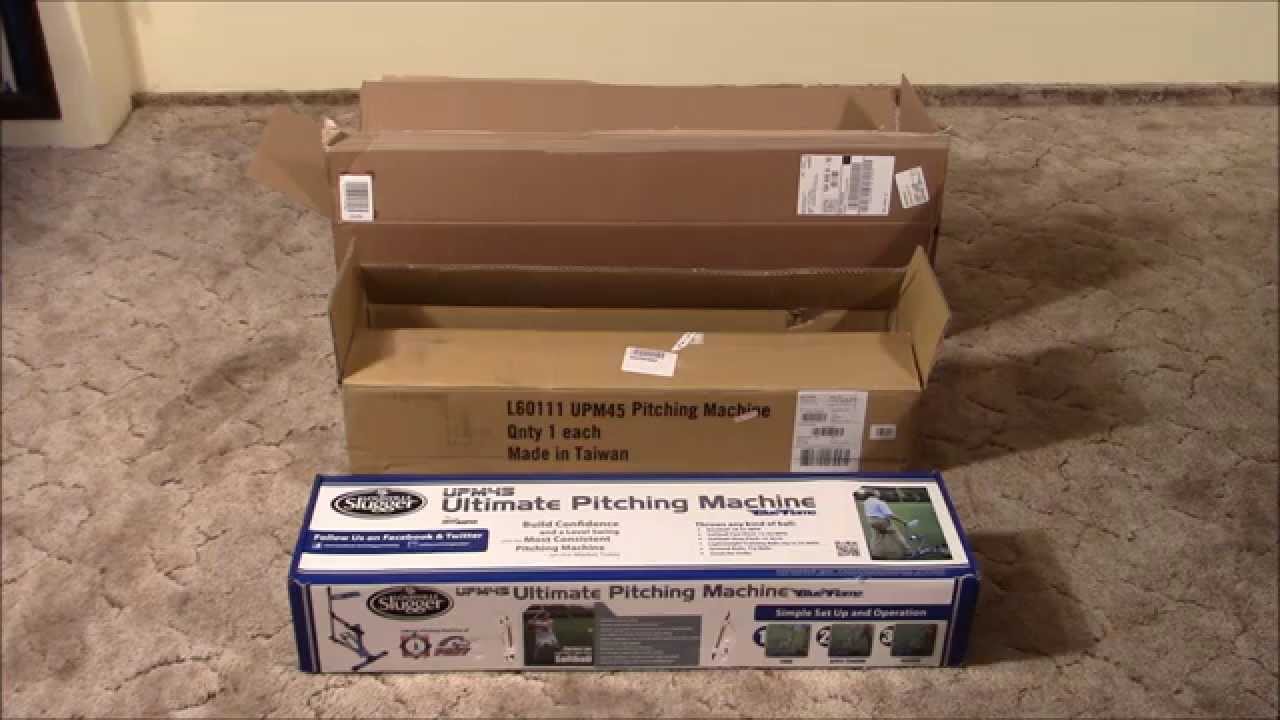 Louisville Slugger UPM 45 Blue Flame Pitching Machine Assembly and Use