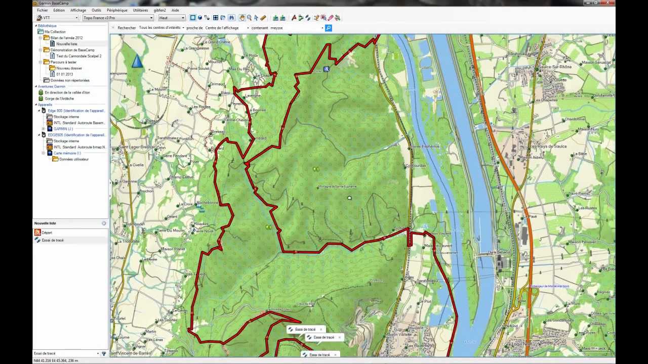Garmin BaseCamp / Topo France V3 - Tutoriel 2