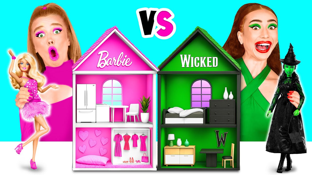 Wir Bauen Ein Erstaunliches Puppenhaus | Barbie VS Wicked Challenge von BaRaFun