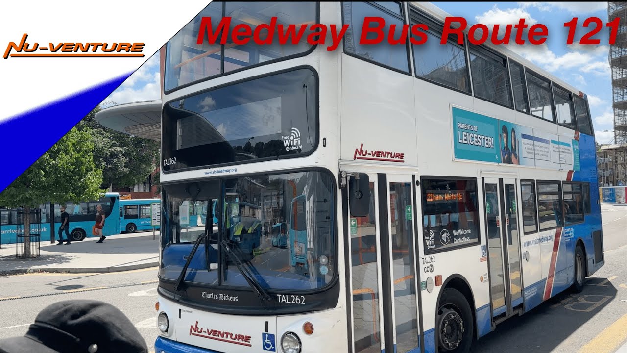@121 Chatham Waterfront to Rainham White Horse 🇬🇧 Nu-Venture Medway Bus, Full Route Bus Ride