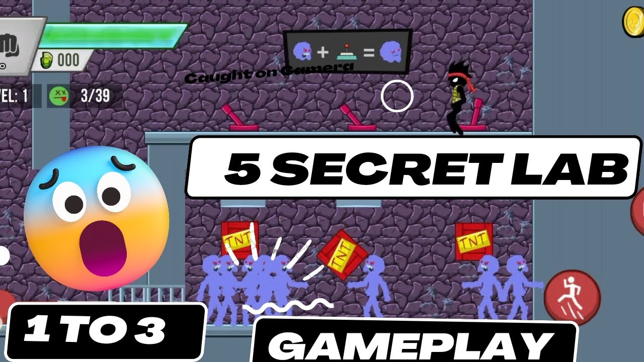 chepter -5  STICKMAN VS ZOMBIE APOCALYPSE.IN secret lab 🧪 blue Zombies level 1 to 3