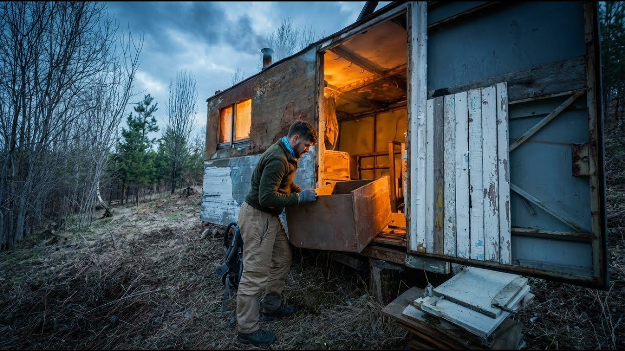 Abandoned Forest Trailer. The Restoration Continues