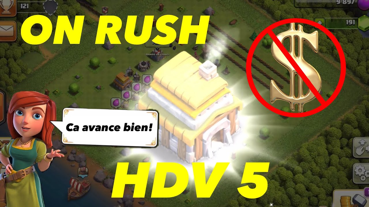 Le NOUVEAU COMPTE Clash of clans FREE to PLAY épisode 2: On monte HDV 5!