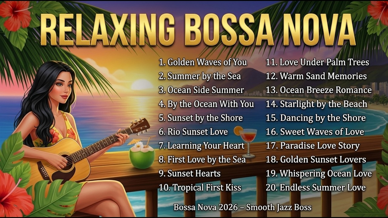 🌴 Relaxing Bossa Nova Jazz Playlist | Perfect Music for Reading, Work, and Cafe Vibes