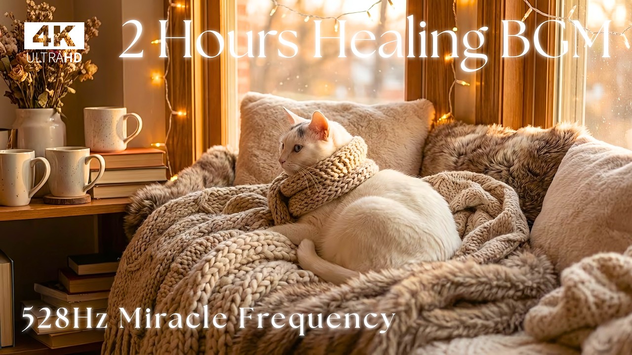 2 Hours Healing Music ☁️ | 528Hz Miracle Frequency | Cozy Hygge Nest | Warm Neoclassical Piano