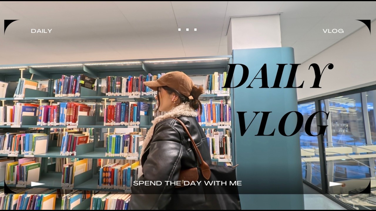 Day in my life : درس، کار، کتابخانه 📚