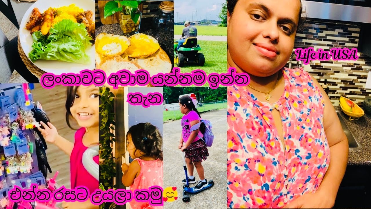 ලංකාවට ආවම යන්නම ඉන්නේ🥰🥰🇺🇸🇱🇰 American Village Simple lifestyle 🥰| Sri lankan food 🥘 Life in USA