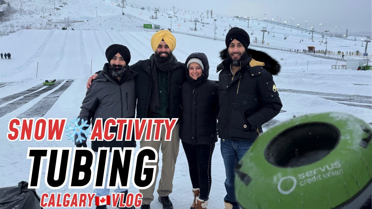 Tubing snow activity in Calgary | Punjabi vlog | #punjab #punjabi #canada #punjabivlogs #surrey 