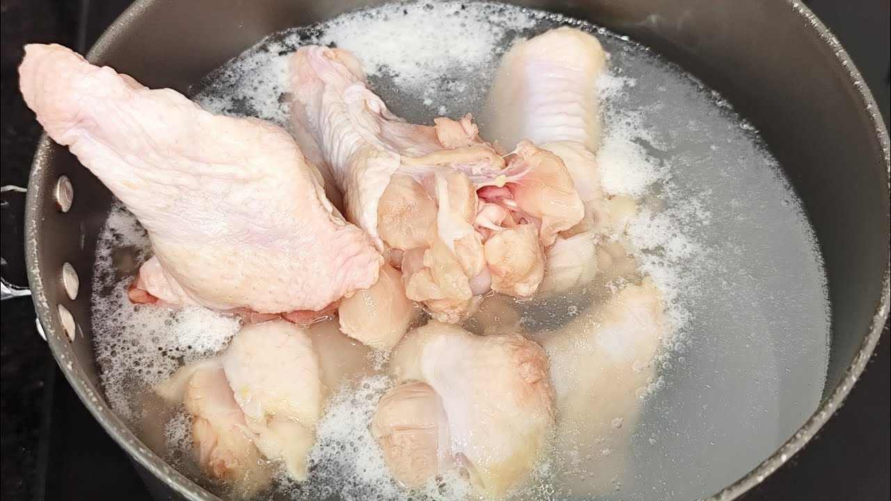 Frango Frito na Água sem óleo 