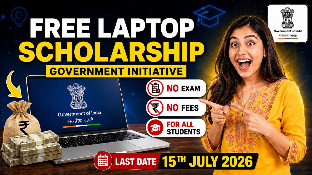 💻Free Laptop Scholarship 2026 | No Exam ❌ No Fees 💰 | Apply Now!