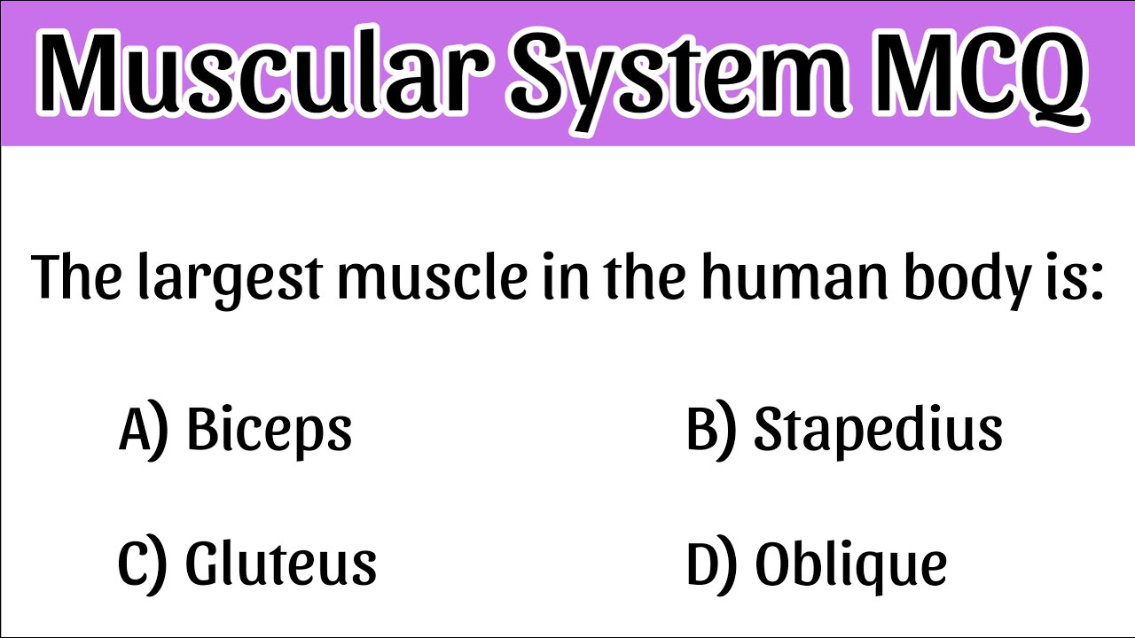 Muscular System MCQ | muscle mcqs | muscular system questions