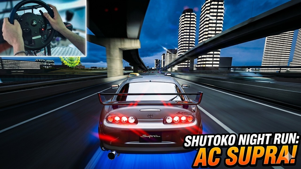 Toyota Supra VeilSide | Assetto Corsa | Shutoko | Wheel Gameplay