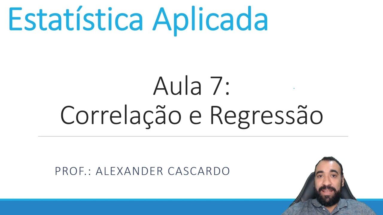 Estatística Aplicada - Aula 7: Correlação e Regressão