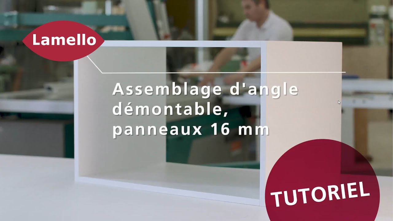 Lamello Tutorial- Clamex P 14: assemblage démontable angle 90° (panneau 16mm)